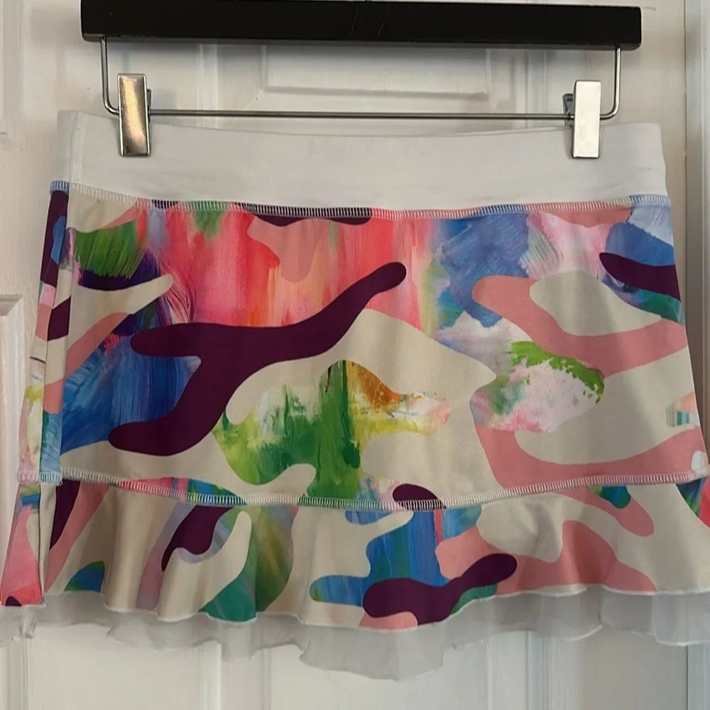 Women Sofibella UV Colors Print 14 Inch Womens Tennis Skort Size Medium - Picture 7 of 8